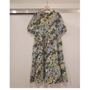 H&M Field Floral Maxi Dress w/ Short Sleeve